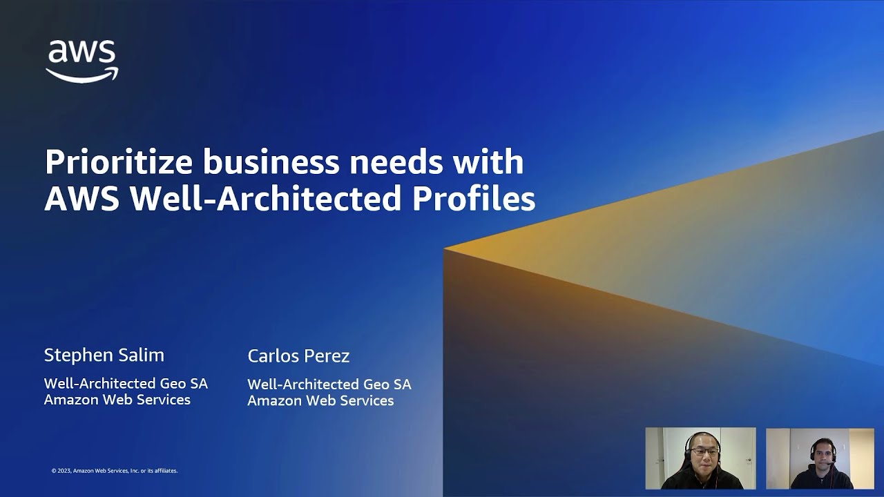 AWSArchitecture's tweet card. Prioritize Business Needs with the AWS Well-Architected Profiles...