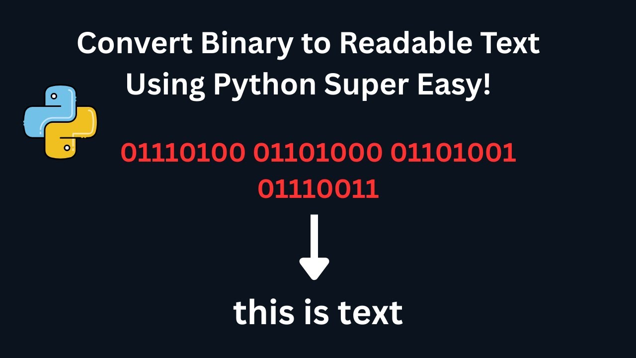 freepythoncode's tweet card. Convert Binary to Readable Text Using Python Super Easy!
