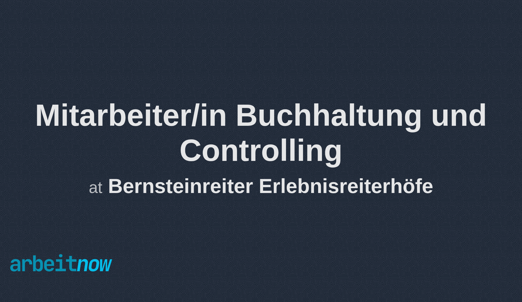 arbeitnow's tweet card. Bernsteinreiter Erlebnisreiterhöfe is hiring a Mitarbeiter/in Buchhaltung und Controlling in Ribnitz-Damgarten. Apply now on Arbeitnow.