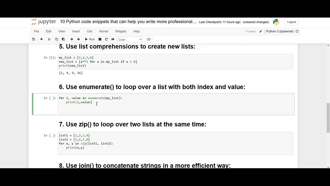 clcoding's tweet card. 10 Python code snippets that can help you write more professional code