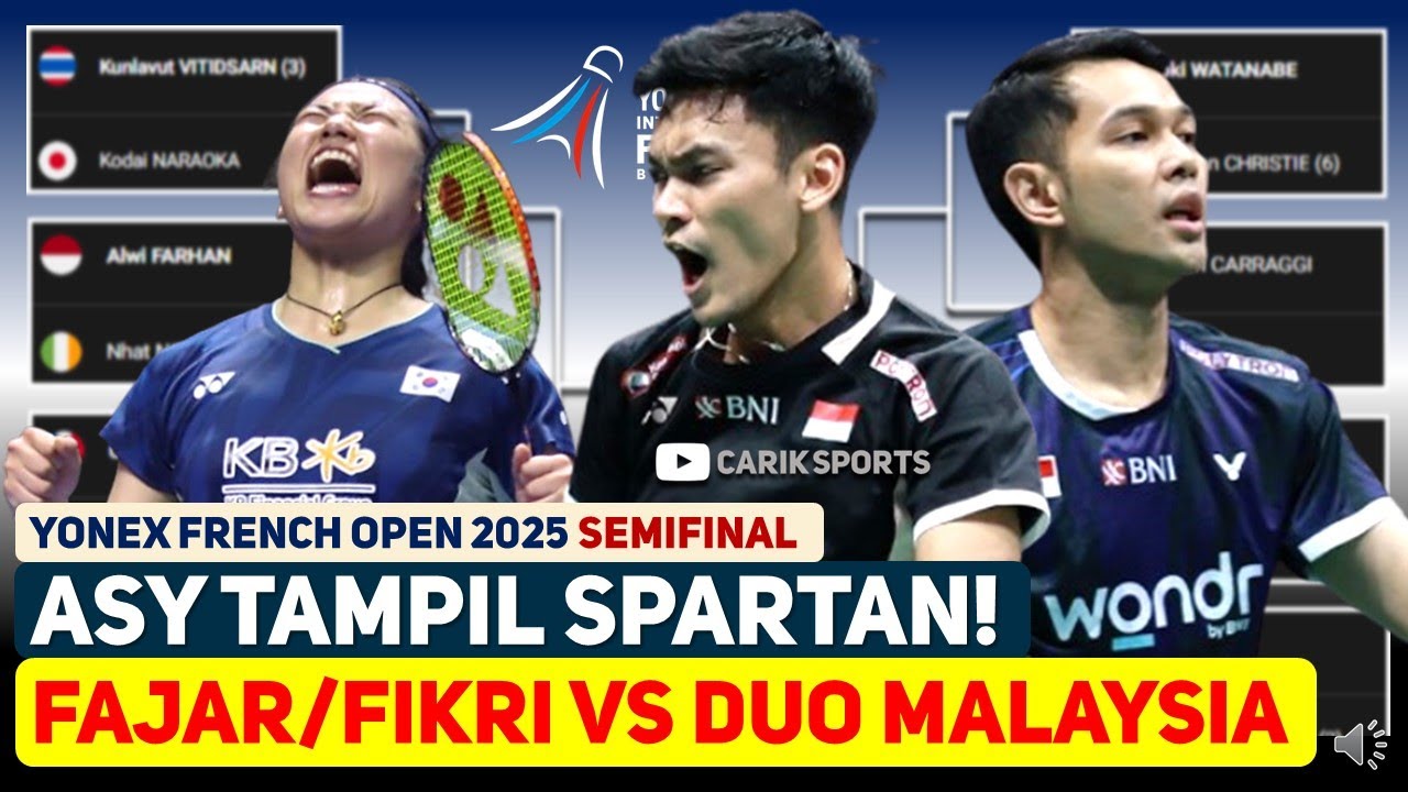 fajarleocristy_'s tweet card. FAJAR/FIKRI ON FIRE! Hasil YONEX French Open 2025 Babak Semifinal...