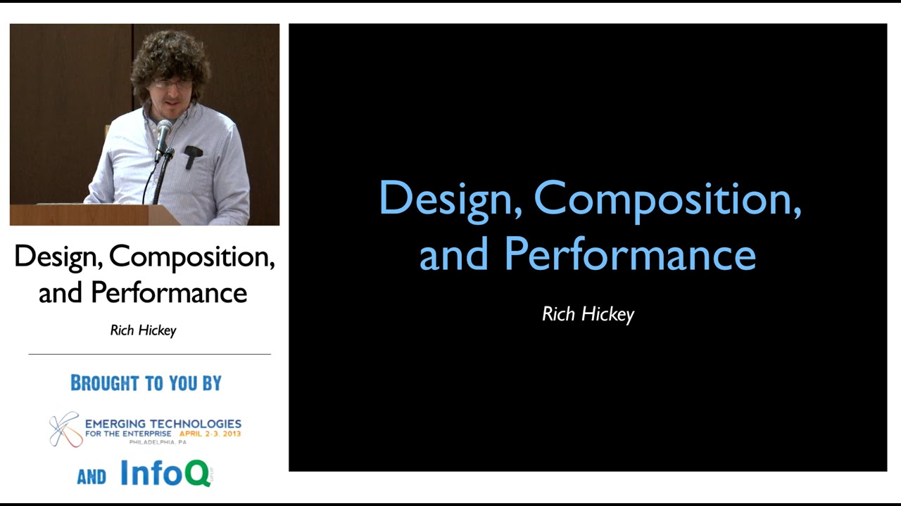 cognitect's tweet card. "Design, Composition, and Performance" by Rich Hickey (2013)