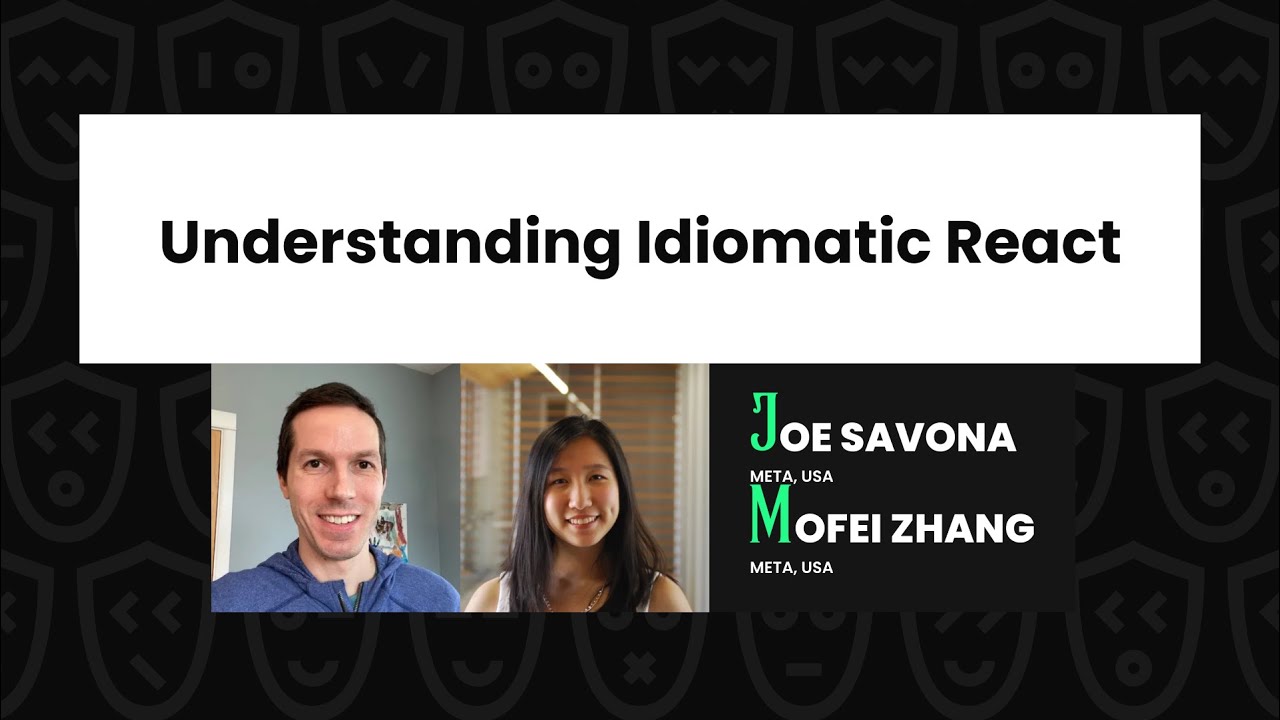 reactjs's tweet card. React Compiler: Understanding Idiomatic React – Joe Savona, Mofei...