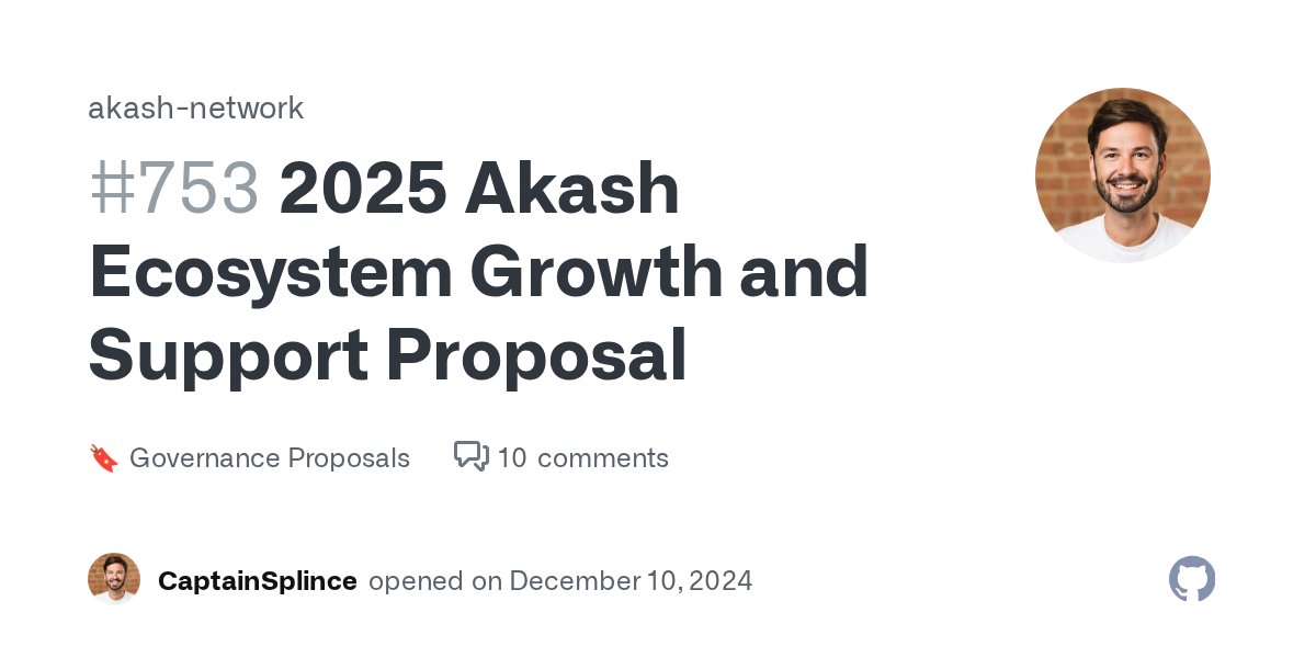 NodesLab's tweet card. Overview This proposal seeks to establish and fund essential community support and growth initiatives for the Akash Network throughout 2025. The initiative aims to strengthen community engagement, ...
