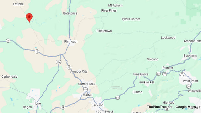 ThePineTree's tweet card. Plymouth, CA…Traffic Update….Head on Collision Blocking Lanes on Latrobe Rd Incident: 0056 Type: Trfc Collision-Minor Inj Location: 23436-23575 Latrobe Rd Loc Desc: LATROBE JSO ELDO/AMA…