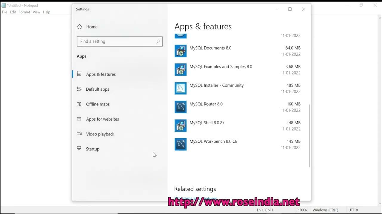 RoseIndiaNet's tweet card. How to uninstall MySQL from Windows 10?