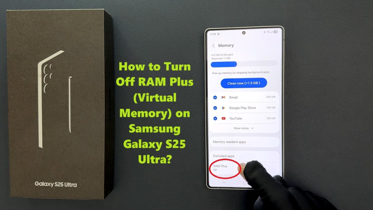 TechMeSpot's tweet card. How to Turn Off RAM Plus (Virtual Memory) on Samsung Galaxy S25 Ultra?