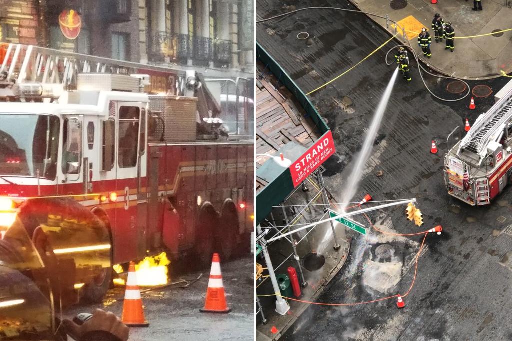 cniguard's tweet card. A manhole explosion rocked a Manhattan block, setting off a series of underground fires and blowing out windows early Friday, officials said. The manhole explosion erupted on Broadway near East...