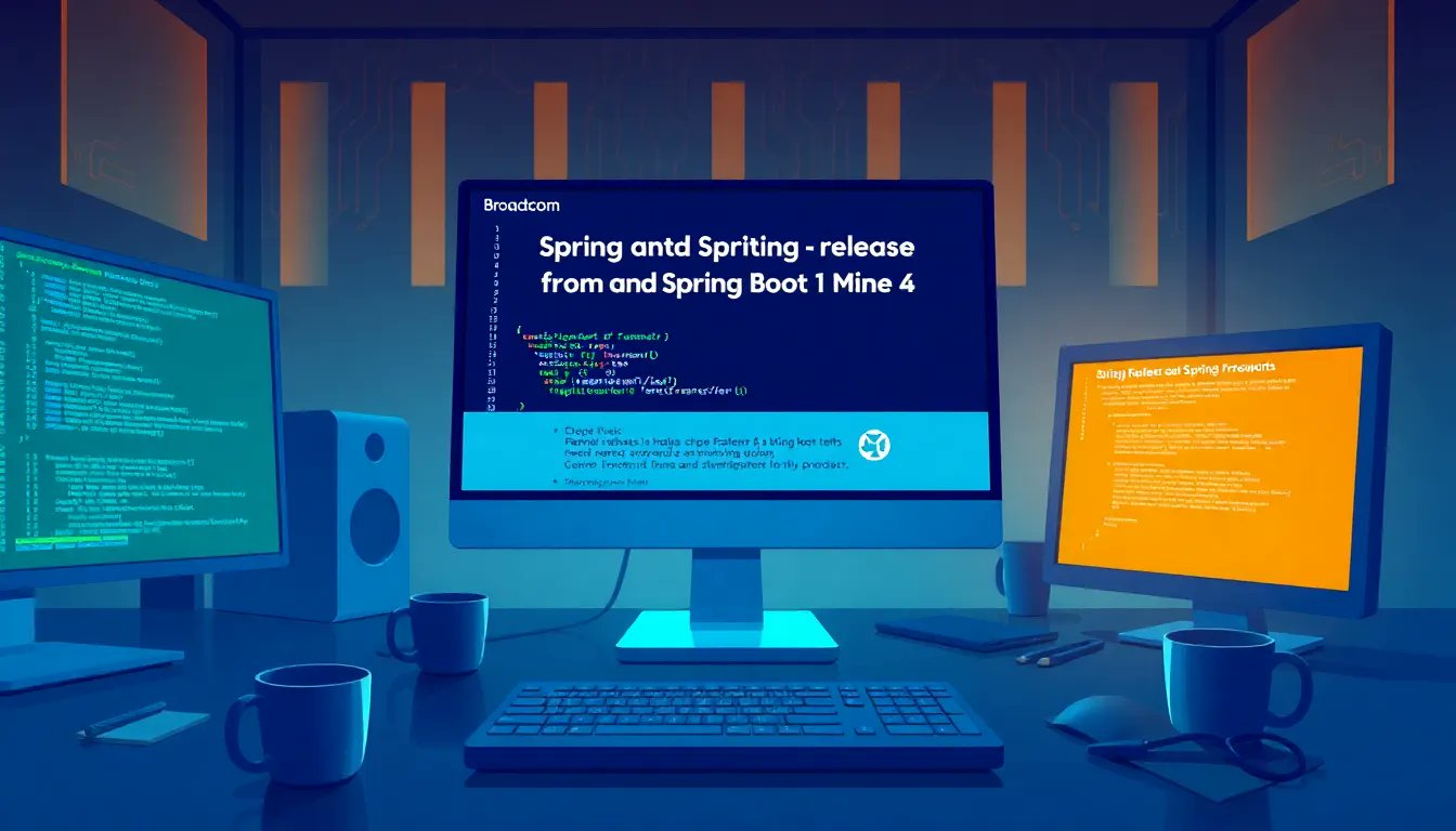 blog_techlife's tweet card. Broadcom releases Spring Framework 7 and Spring Boot 4 with significant updates.
