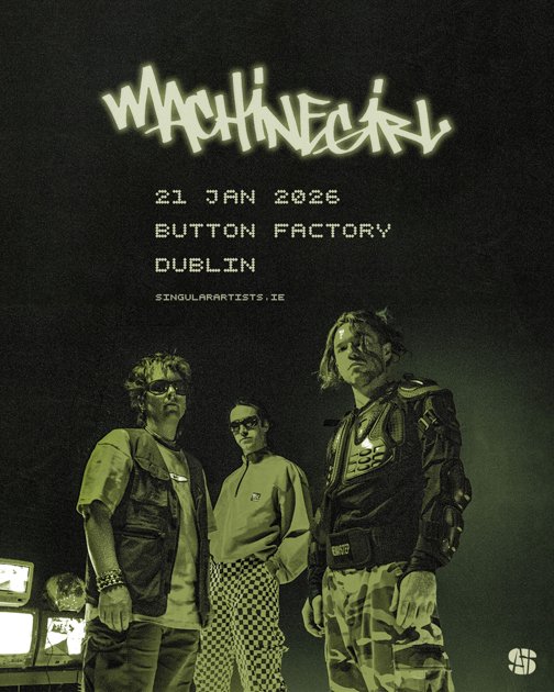 McGigMusic's tweet card. Machine Girl have always operated as an inimitable, inventive, and individual sonic phenomenon. The newly trio’d—Matt Stephenson [vocals, producer], Sean Kelly [drums], and Lucy Caputi [guitar]—for...