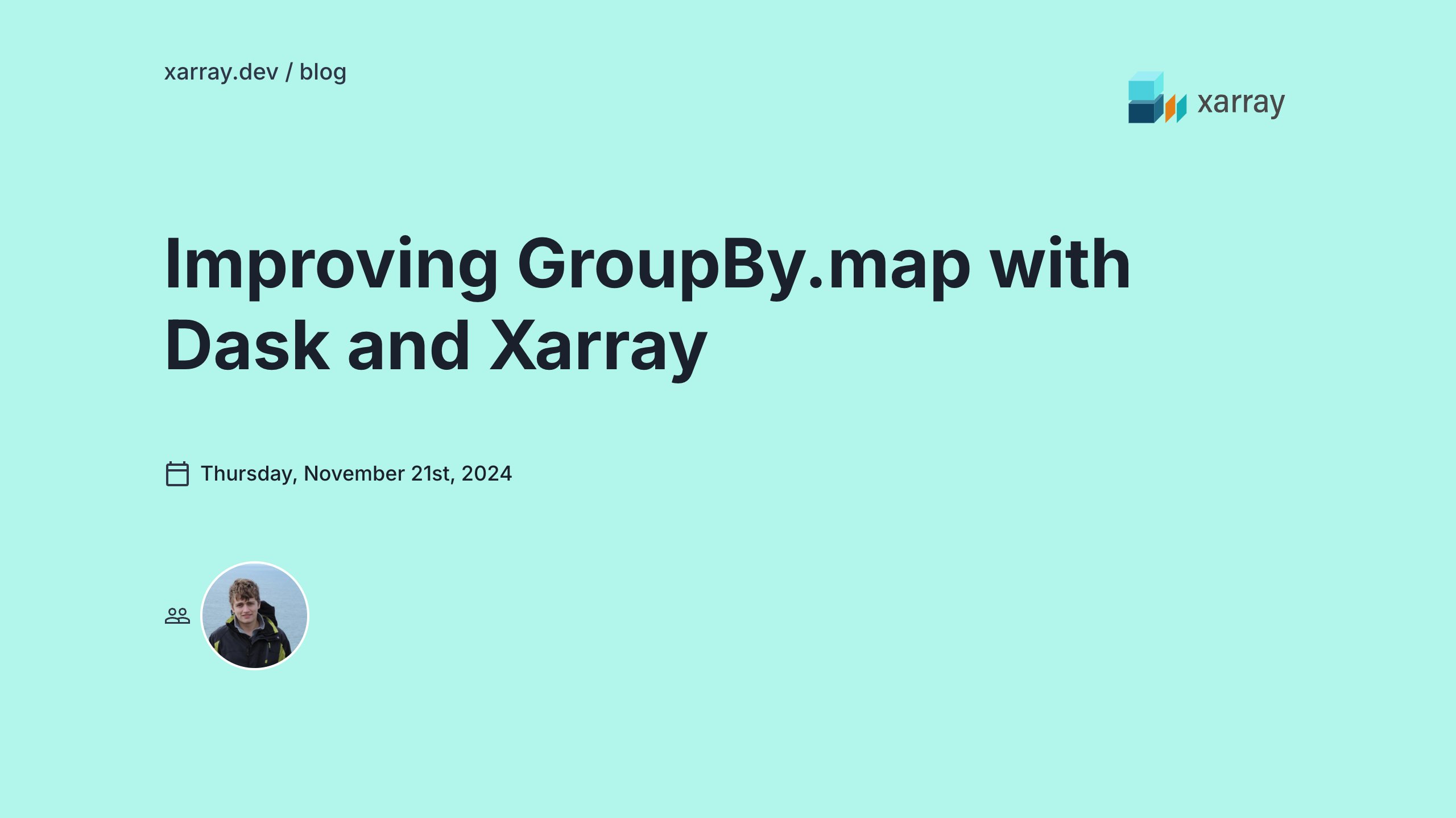 xarray_dev's tweet card. Recent dask improvements make GroupBy.map a lot better!