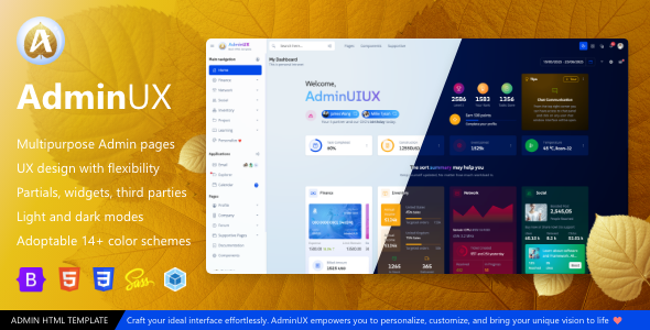 Stylelib_Themes's tweet card. AdminUX Dashboard HTML template – Multipurpose Admin Dashboard Bootstrap 5 HTML Template Start your admin dashboard project with our AdminUX a Premium Bootstrap 5 Admin HTML Template Our template i...