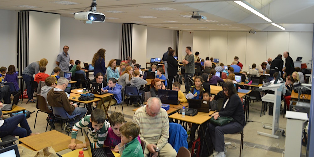 CoderdojoLim's tweet card. It is time to get our kids back coding with mentors covering Scratch, Java, Hardware, and Python and you no longer need your own laptop :-)