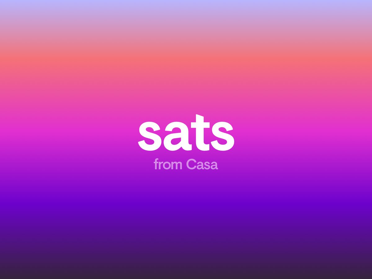 CasaHODL's tweet card. Today we are thrilled to announce Sats App with SatsBack—the easiest way to use Bitcoin and the Lightning Network on iOS and Android, with rewards features focused on increasing adoption of Bitcoin,...