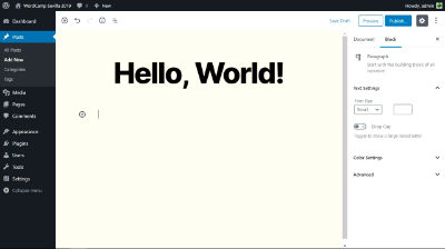 WordPressTV's tweet card. The History of WordPress (in four minutes)