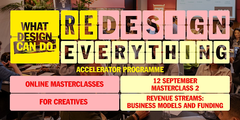 WhatDesignCanDo's tweet card. In this comprehensive workshop, we’ll explore both business models and funding strategies for impact-driven initiatives.