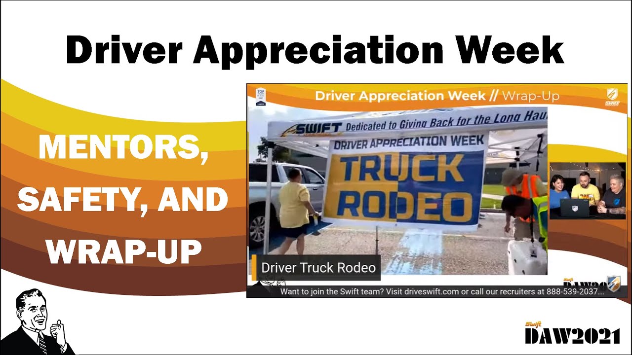 SwiftTransport's tweet card. Driver mentors, focusing on safety, and final thoughts from Swift...