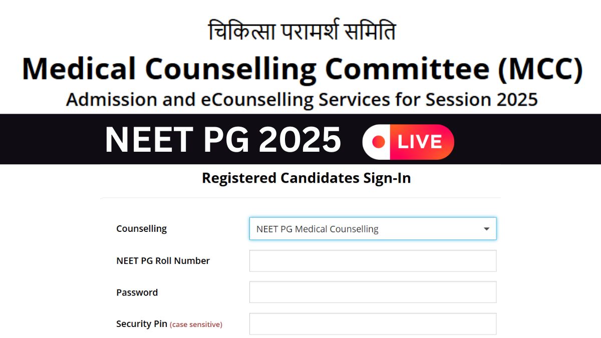 MU27343's tweet card. NEET PG 2025 counselling is likely to begin from October 15, 2025 at mcc.nic.in for 50% AIQ MD, MS admissions across India. Meanwhile, the next NEET PG 2025 SC hearing on answer key transparency will...