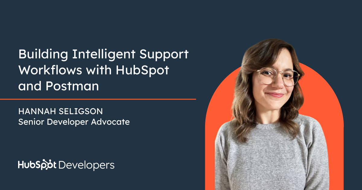 TechWithHannah's tweet card. Learn how to build a ticket escalation system using HubSpot, Postman, and AI to scale customer support without losing speed, quality, or the human touch.