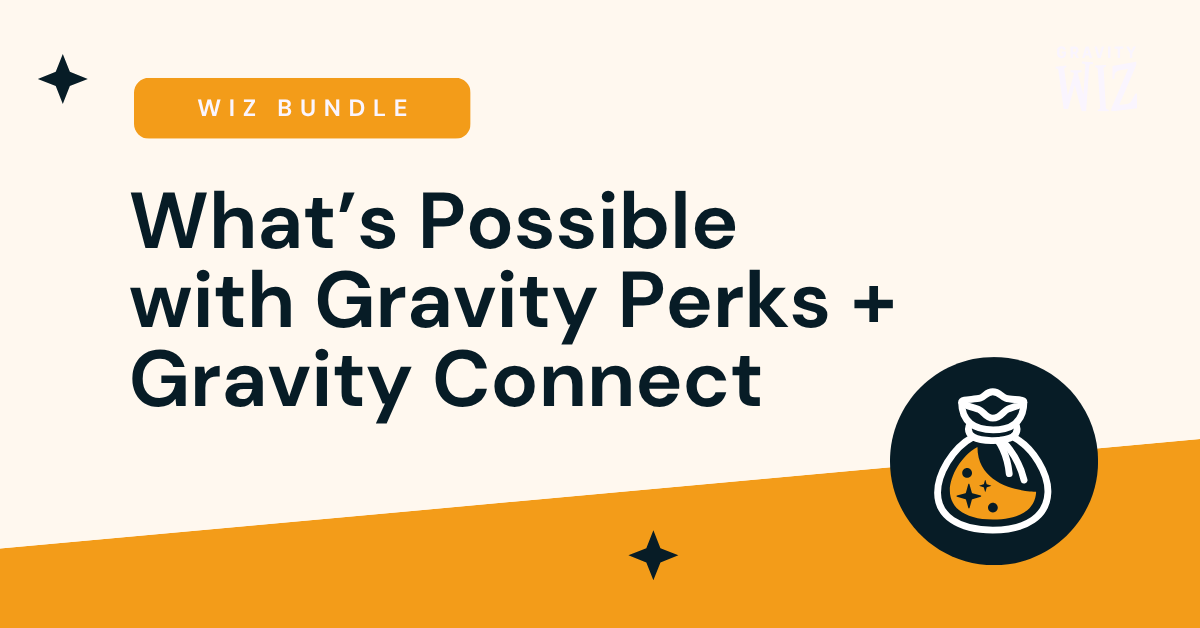 gravityforms's tweet card. Find out about the magic of the Gravity Wiz Bundle: a single license wombo-combo of Gravity Perks and Gravity Connect.