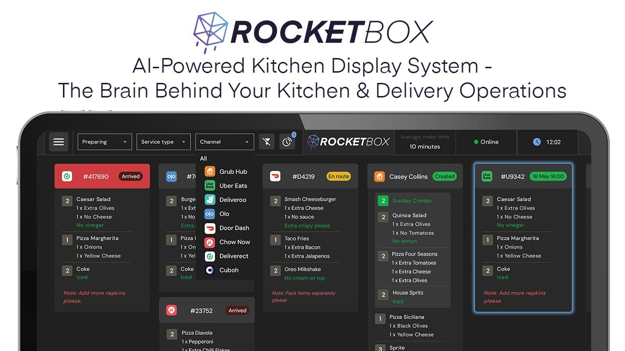 RocketBoxKDS's tweet card. RocketBox Kitchen Display System - The Brain Behind Your Kitchen and...