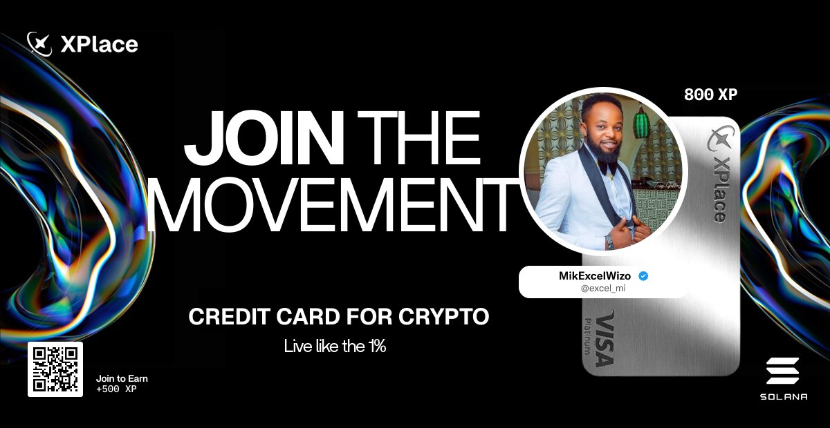 excel_mi's tweet card. Join the waitlist for XPlace and get your first 500XP. The easiest way to trade, spend and borrow onchain.
