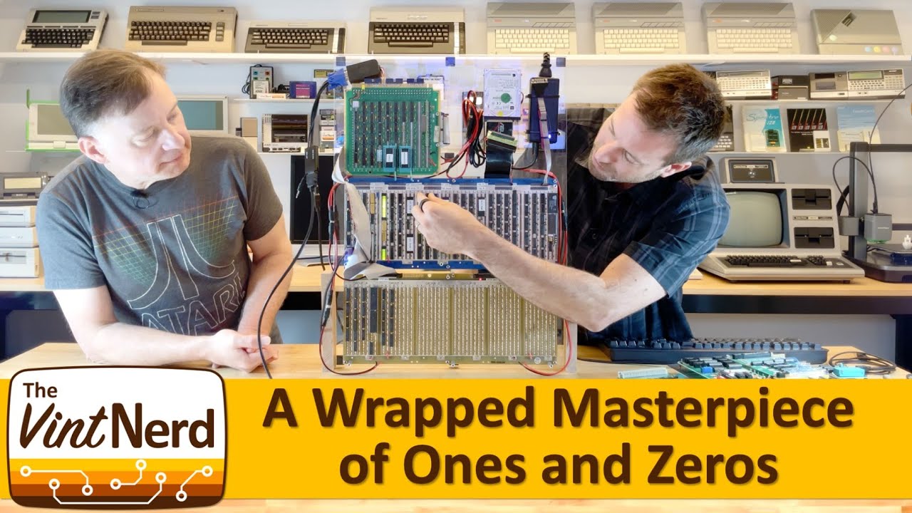 thevintnerd's tweet card. A Whole Wire Wrapped 8-Bit CPU !