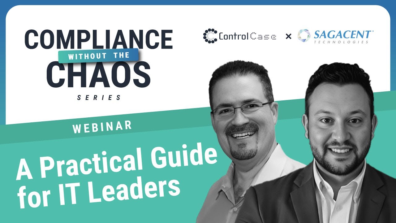 ControlCase's tweet card. Webinar: Compliance Without The Chaos - A Practical Guide for IT...