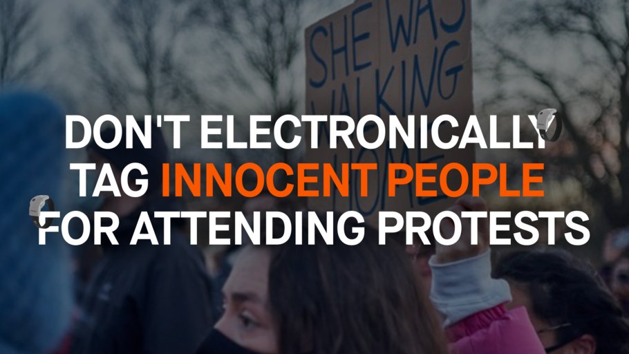 redraspberry61's tweet card. The Government’s new Public Order Bill would allow police to put innocent people on electronic ankle tags and ban them from attending marches and demonstrations. Campaigners and people who want...