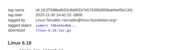 XceptN's tweet card. Linux 6.18 stable is now available! Linux 6.18 ushers in many new features and changes while also is expected to become this year's Long Term Support 'LTS' kernel version.