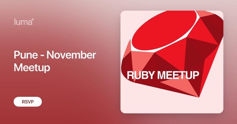 ruby_ind's tweet card. "Good code speaks. Great communities listen." Join us for an evening dedicated to Ruby — the language that continues to inspire developers worldwide. We’re…