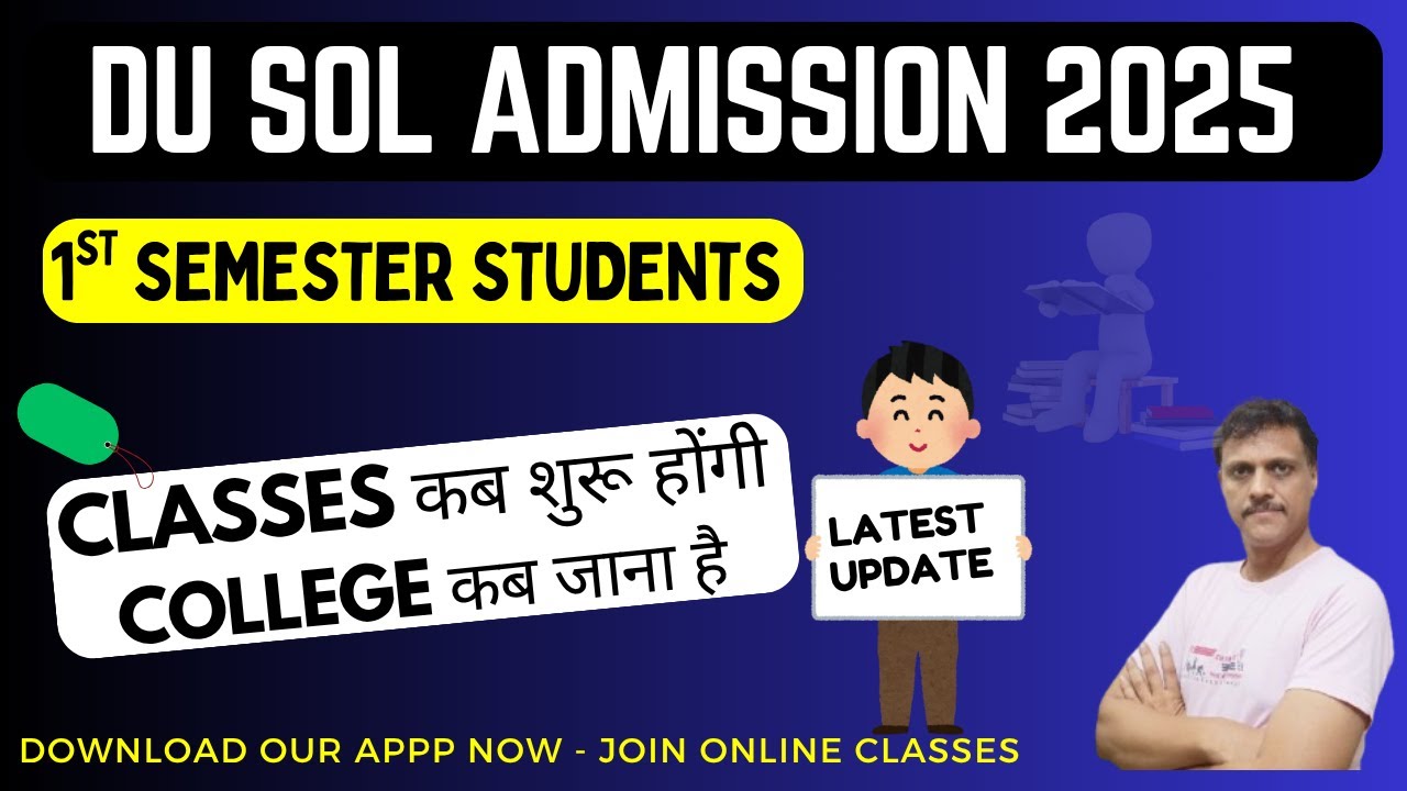 cep_classes's tweet card. DU SOL Classes Start Date 1st Semester 2025 | College Allotment First...
