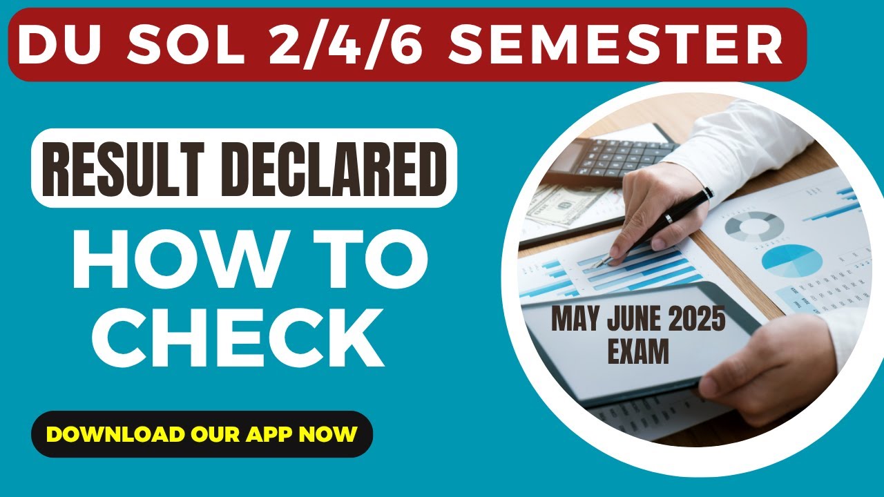 cep_classes's tweet card. DU SOL Result Declared 2/4/6 Semester May June 2025 Exam CBCS | SOL...