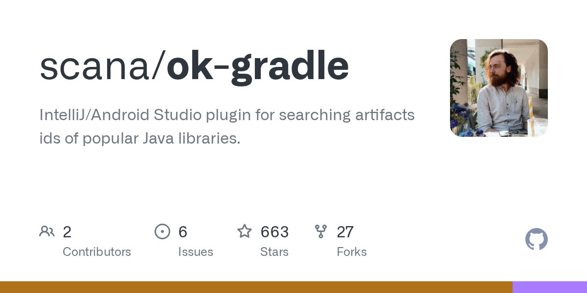 scana_nananana's tweet card. IntelliJ/Android Studio plugin for searching artifacts ids of popular Java libraries. - scana/ok-gradle