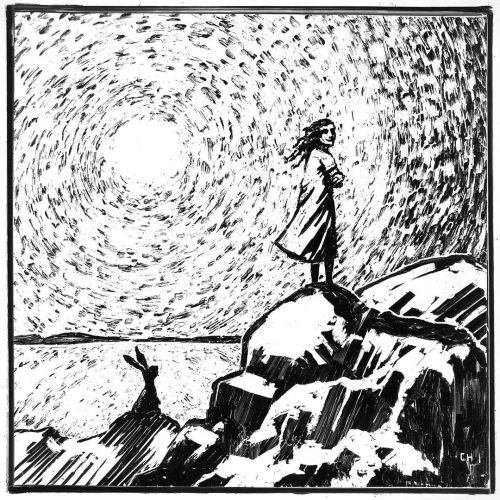 cadex_h's tweet card. Esta tierra que piso es la sábana amante de mis muertos. Aquí, aquí vivieron y, como yo, decían: Mi corazón no es mi corazón, es la casa del fuego. #X’tabai #ixchel #inktober #inktober2021 #dryeras...