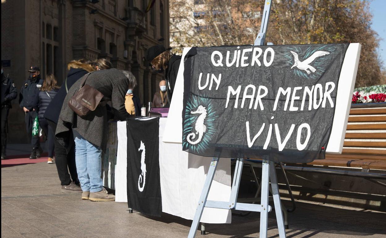 laverdad_es's tweet card. El medio millón de rúbricas era el mínimo necesario para que la propuesta de ley, que busca dar personalidad jurídica a la laguna, sea debatida en el Congreso