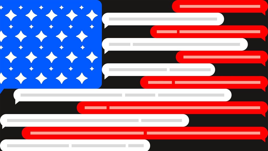 Forbes's tweet card. A collaboration between the tech giant and a longtime pollster will gather five to 10 people each from every congressional district to answer questions about the nation’s most pressing issues. If it...