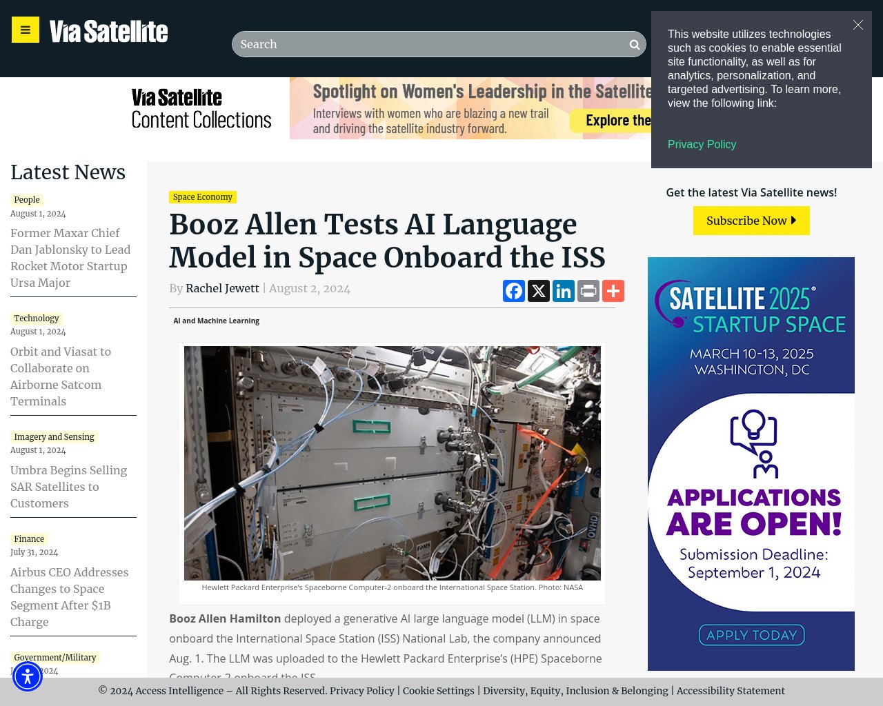 managetech_inc's tweet card. Booz Allen HamiltonがISSの国立研究所に大規模言