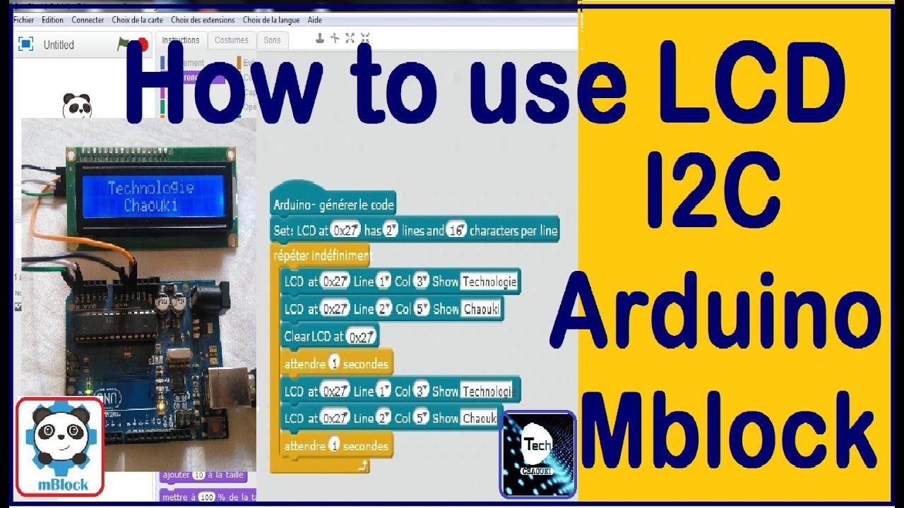 mBlock_cc's tweet card. How to use LCD I2C Arduino Mblock