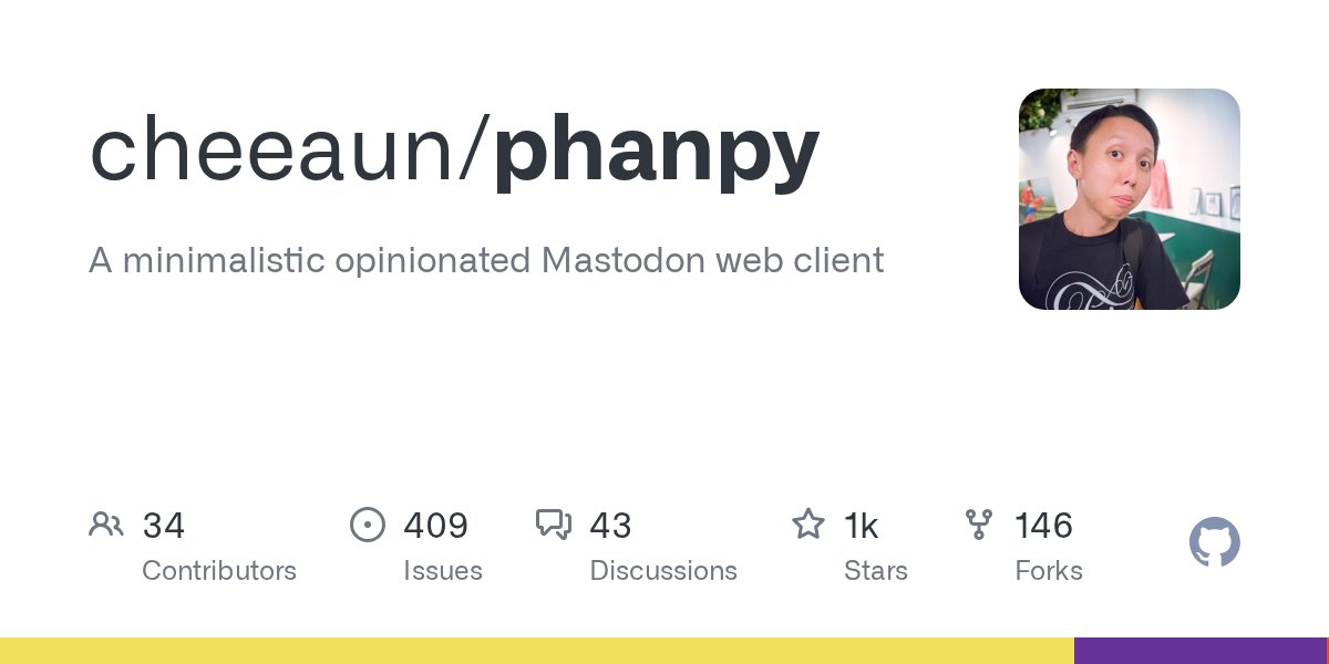 BlablaLinux's tweet card. A minimalistic opinionated Mastodon web client. Contribute to cheeaun/phanpy development by creating an account on GitHub.