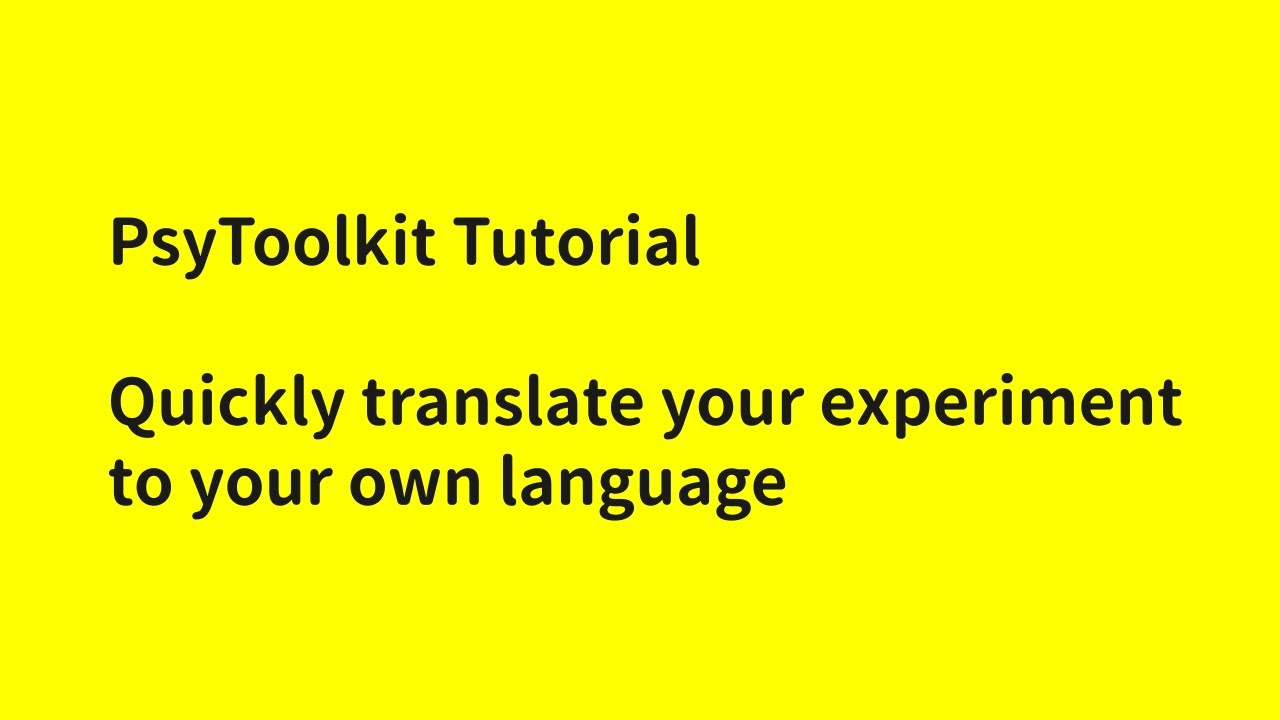 psytoolkit's tweet card. Translate the Stroop task in any other language