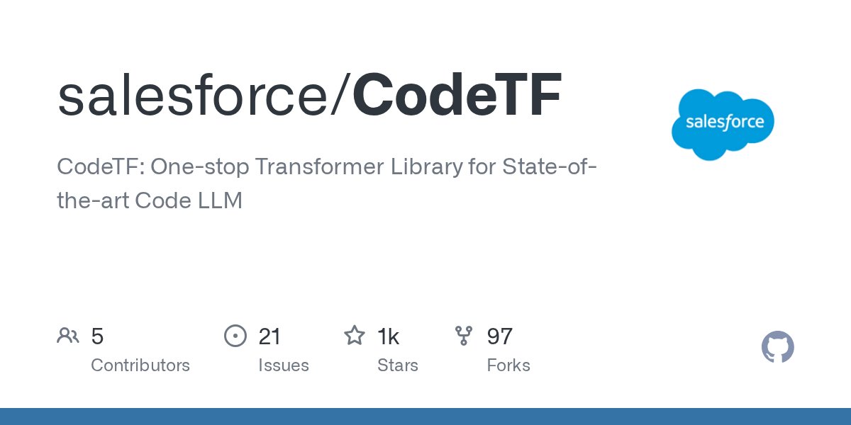 stevenhoi's tweet card. CodeTF: One-stop Transformer Library for State-of-the-art Code LLM - salesforce/CodeTF