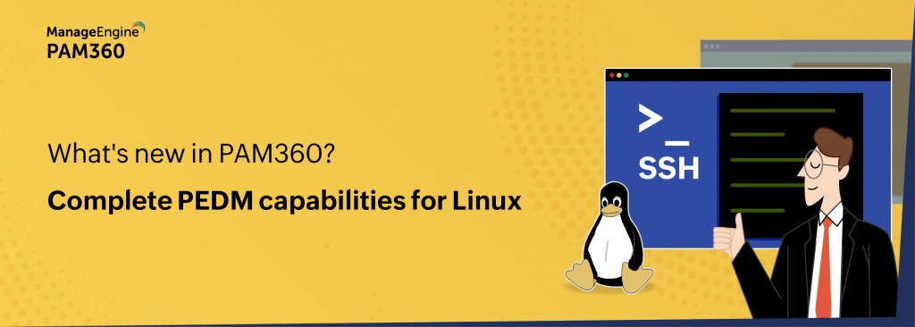 ManageEnginePAM's tweet card. PAM360 now features SSH command filtering and advanced PEDM capabilities for Linux devices, adding to its PEDM features for Windows.