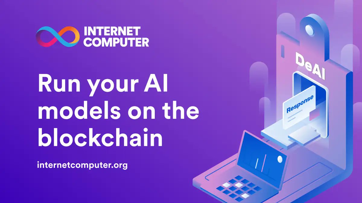 Geekchains's tweet card. Explore how the Internet Computer Protocol (ICP) leverages blockchain technology to offer decentralized AI solutions, ensuring model integrity, data confidentiality, and resilience against disrupti...