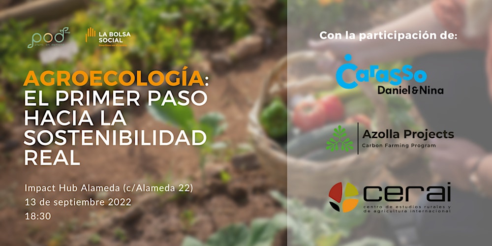 LaBolsaSocial's tweet card. Un encuentro en el que descubriremos por qué la agroecología es un sistema fundamental para la sostenibilidad del planeta.