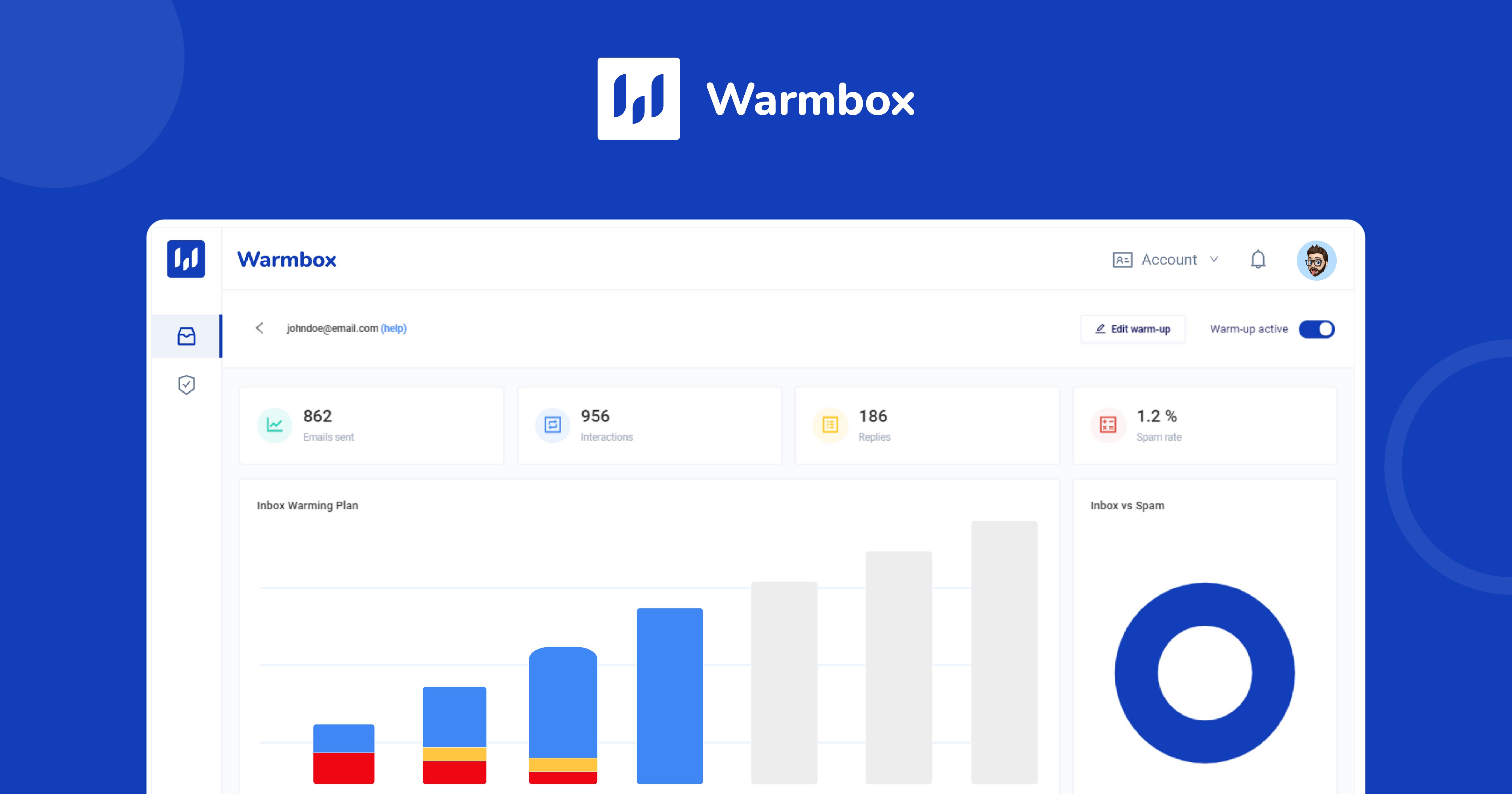DigitalTech360's tweet card. Try Warmbox.ai now and start to warm-up your inbox for cold emailing. Connect your inbox in few seconds, we send emails from your inbox, Warmbox interact with these emails, enjoy better deliverabil...