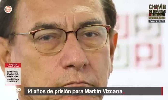 Cuarto_Poder's tweet card. Martín Vizcarra fue sentenciado por recibir más de S/2 millones de constructoras durante su gestión en Moquegua