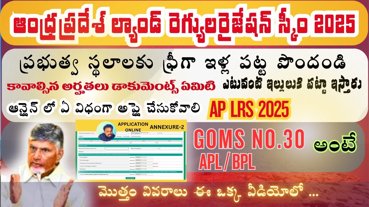 maheshstudycirc's tweet card. AP Land Regularization Scheme 2025 | Free Patta for Govt Lands | G.O...