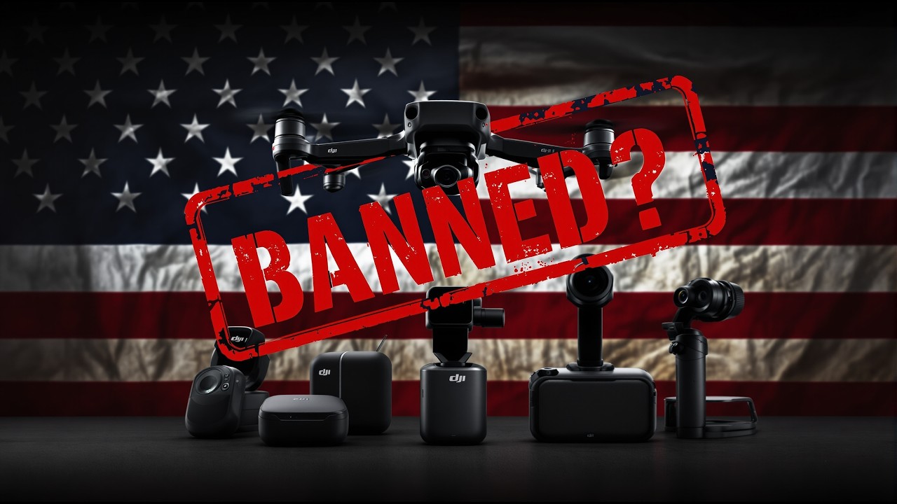 kylehuntxr's tweet card. The DJI Ban explained.