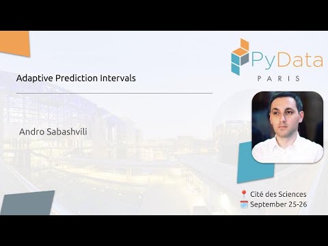 PyDataParis's tweet card. Andro Sabashvili - Adaptive Prediction Intervals | PyData Paris 2024
